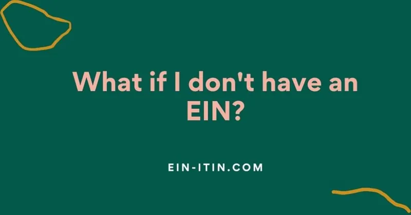 What if I don't have an EIN?