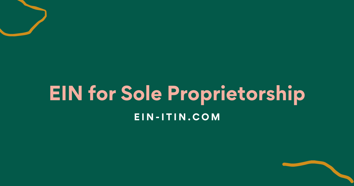 EIN for Sole Proprietorship