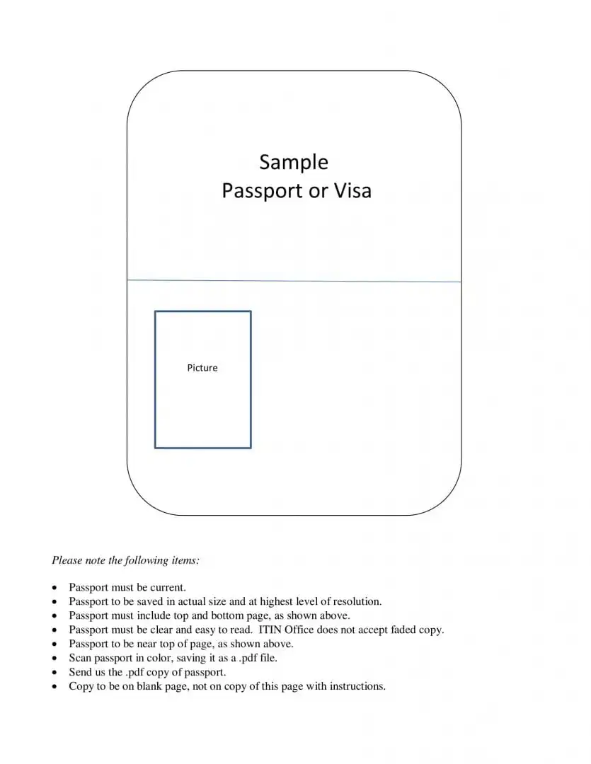 PASSPORT and Visa for ITIN 1