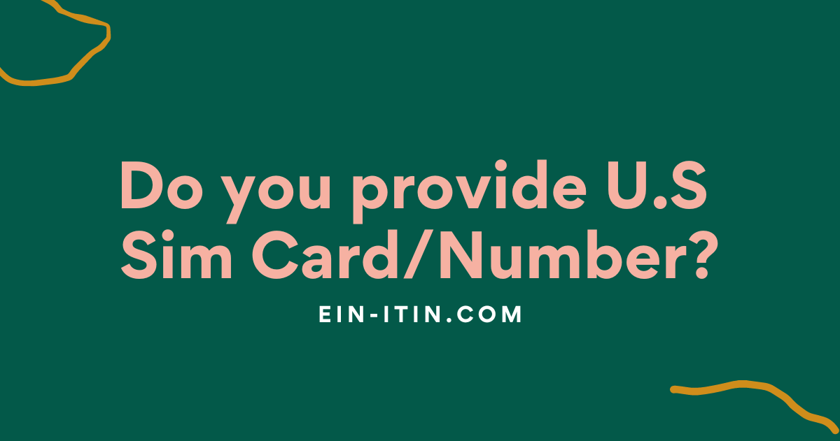 Do you provide U.S Sim Card/Number?