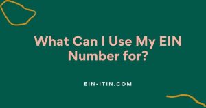 What Can I Use My EIN Number for? 185 What Can I Use My EIN Number for?